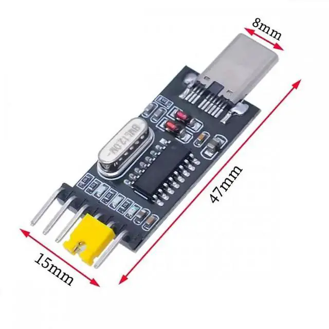 Alt view image 7 of 7 - Cablecc USB-C Type-C Male To TTL Converter UART STC Module Serial Programmer CH340G CH340 3.3V 5V Adapter Replace PL-2303
