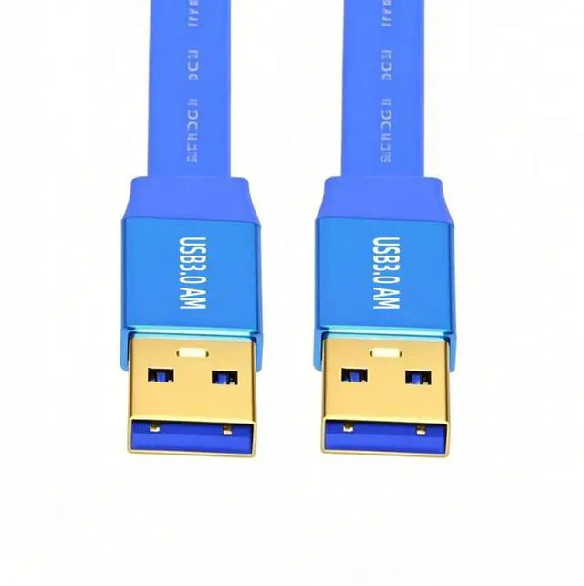 Main image of CY Ultra Flat Slim USB 3.0 Type-A Male to USB3.0 A Male Cable Extension Blue 5Gbps for Disk SSD Camera Data