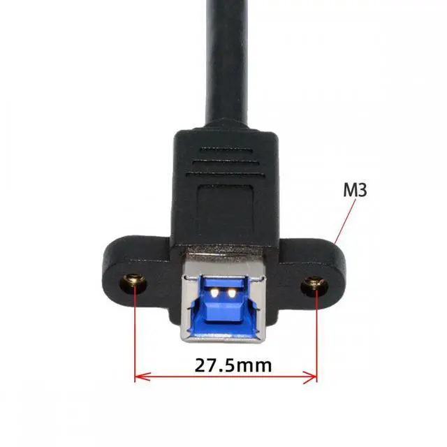 Alt view image 7 of 7 - CY Cable USB 3.0 Type-B Female to USB3.0 Type-A Male Cable Extension 5Gbps for Disk SSD Camera Data 30cm