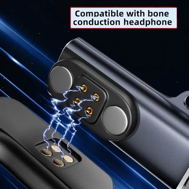 Alt view image 6 of 7 - Cablecc 2pcs/lot Magnetic Charging Adapter USB Type-C to Pitch 2.5mm with 4-Pin Terraced Square Contacts Compatible with Bone Conduction Headphone
