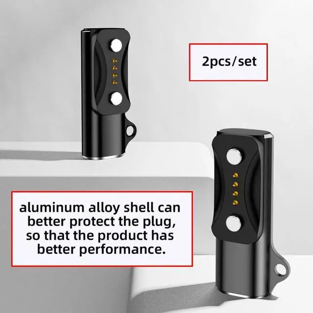 Alt view image 5 of 7 - Cablecc 2pcs/lot Magnetic Smart Watch Charging Adapter USB Type-C to 2-Pin Compatible with Polar Vantage V3 M3 Pacer Pro IGNITE3 Grit X2