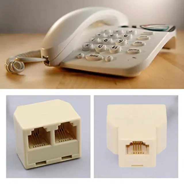 Alt view image 7 of 7 - Xiwai 4pcs/lot 1-in-2-out 1-to-3 1-to-4 Way Outlet 6P4C RJ11 RJ12 Telephone Phone Modular Jack Line Splitter Adapter Extender