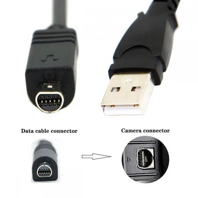 Alt view image 3 of 7 - Jimier USB2.0 Type-A Host to Camcorder 10Pin Data Power Cable VMC-15FS for 10Pin DCR-705E 602E SR42 605E HC46E DVD7E 803E 805E