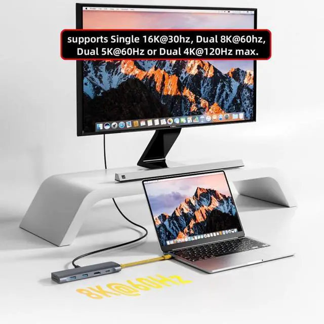Alt view image 4 of 7 - Cablecc USB5.0 80Gbps Flat Slim FPC Cable 240W 16K@30hz 8K 60Hz 5K Lanyard Strap Chain Compatible with 40Gbps USB4.0 Thunderbolt3/4/5 (Grey Color)