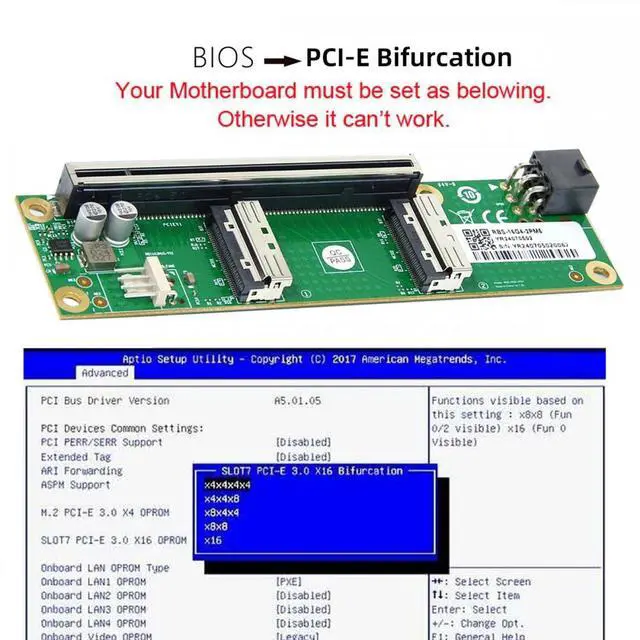 Alt view image 5 of 7 - CY Chenyang Dual MCIO 8i Mini Cool Edge IO SFF-TA-1016 to PCIE5.0 PCI-Express 16x VROC Adapter for Mainboard SSD Graphics Card