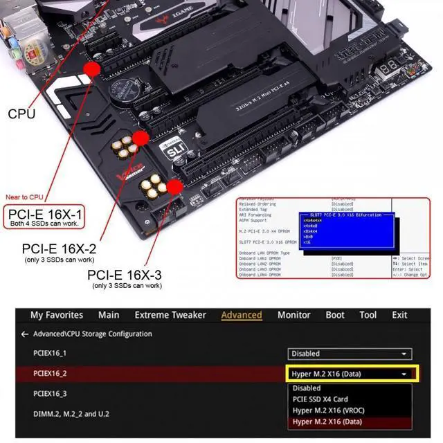Alt view image 4 of 7 - CY External MCIO 8i Mini Cool Edge IO SFF-TA-1016 to PCIE5.0 PCI-Express 8x VROC Adapter for Mainboard SSD Graphics Card