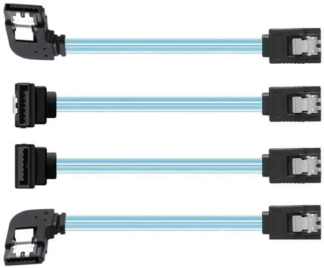 Main image of CY 4pcs/lot 90 Degree Angled Type Internal 4-SATA Host to 4SATA 7pin Target Disk 6Gbps Data Server Cable 25cm