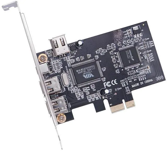 Main image of CY PCI-E 1X 4X 16X to Firewire 400 Capture Card IEEE 1394a PCI Express 4 Ports Card 6Pin and 4Pin IEEE-1394 400Mbps Adapter for Windows Mac Os Linux