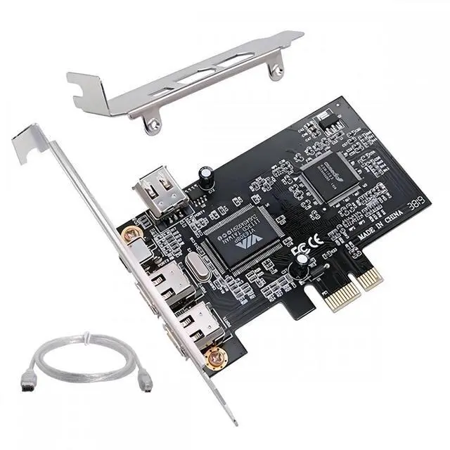 Alt view image 7 of 7 - Jimier PCI-E 1X 4X 16X to Firewire 400 Capture Card IEEE 1394a PCI Express 4 Ports Card 6Pin and 4Pin IEEE-1394 400Mbps Adapter for Windows Mac Os Linux