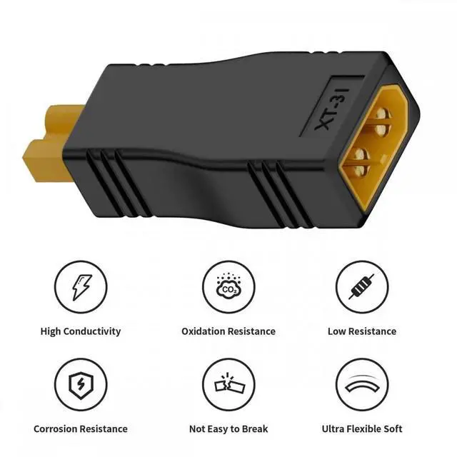 Alt view image 2 of 7 - Xiwai XT60 Female SC100 Protocol to XT30 Female Fast Charging Adapter for RC Lipo Battery Quadcopter Multicopter Aeromodelling