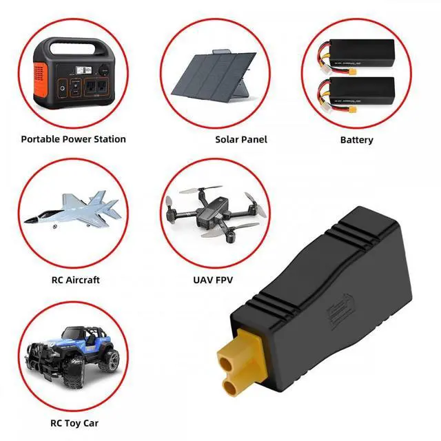 Alt view image 6 of 7 - Xiwai XT60 Female SC100 Protocol to XT30 Female Fast Charging Adapter for RC Lipo Battery Quadcopter Multicopter Aeromodelling