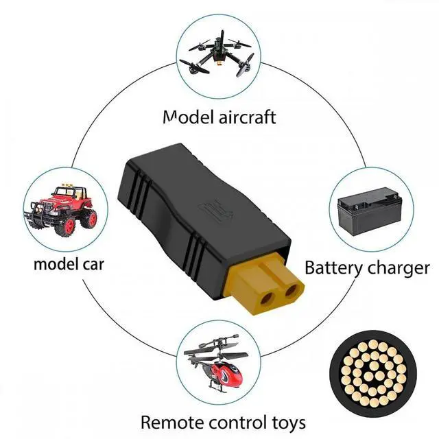 Alt view image 7 of 7 - Xiwai XT30 Male to XT60 Female SC100 Protocol Fast Charging Adapter for RC Lipo Battery Quadcopter Multicopter Aeromodelling
