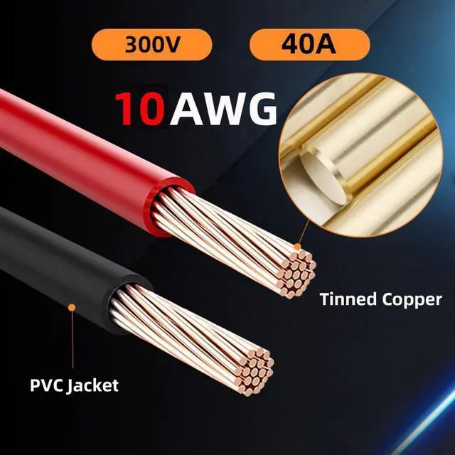 Alt view image 2 of 7 - Jimier XT90 Male to Male 10AWG Extension Cable Connector for RC Battery Portable Power Station Solar Panel