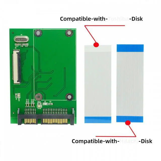 Alt view image 4 of 7 - CY 40 Pin ZIF LIF CE 1.8 Inch SSD/HDD Disk to SATA Adapter Board with LIF Flat Cable