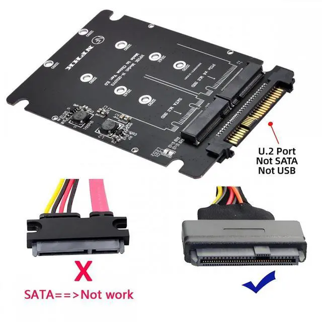 Alt view image 6 of 7 - CY SFF-8639 NVME U.2 to Combo NGFF M.2 M-key SATA PCIe SSD Adapter for Mainboard Compatible with SSD 750 p3600 p3700