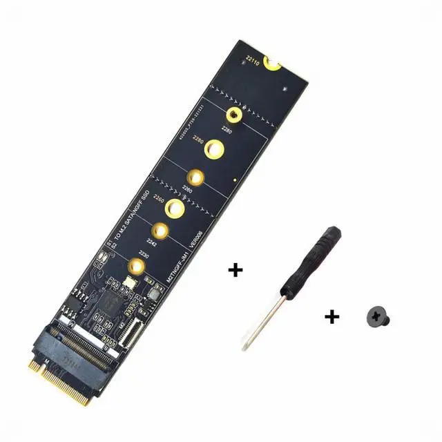 Alt view image 2 of 7 - CY SATA NGFF Key B+M SSD to NVME M-key Motherboard Desktop Adapter Converter SSD Card JMB582 2280