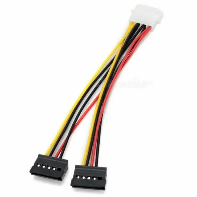 Main image of CY IDE to Dual SATA II 15pin Y Splitter 10cm Hard Disk Power Supply Extension Cable