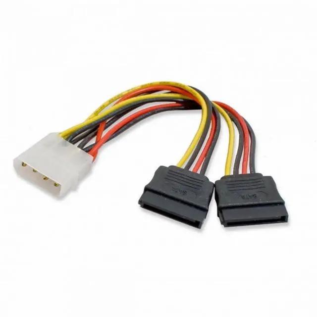 Alt view image 3 of 7 - CY IDE to Dual SATA II 15pin Y Splitter 10cm Hard Disk Power Supply Extension Cable