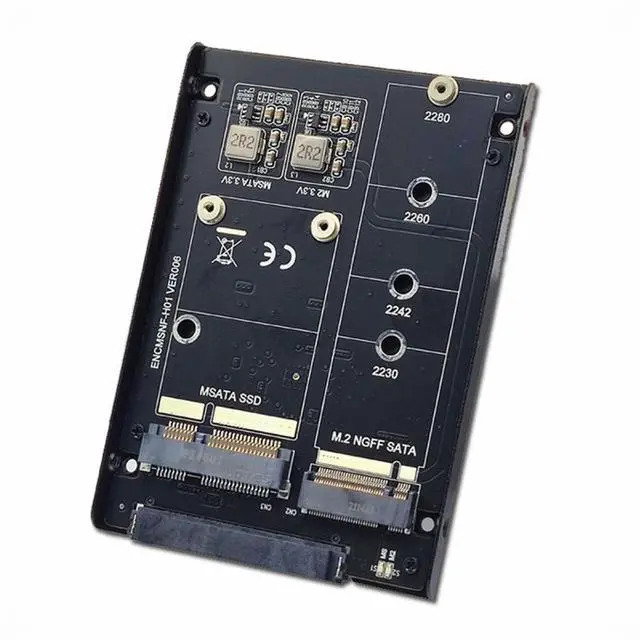 Main image of CY Dual MSATA NGFF B+M SSD Card JBOD Raid0 Span Bridge to 2.5inch SATA Combo HDD Disk Drive Enclosure