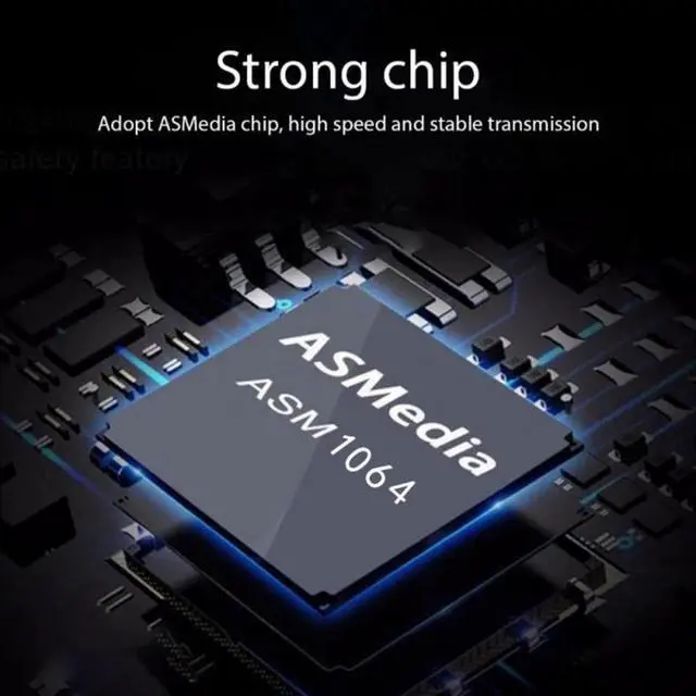 Alt view image 6 of 7 - CY Four SATA NGFF Key B+M SSD to PCI-E 1x Mainboard Desktop Adapter Converter SSD Card ASM1064 2280
