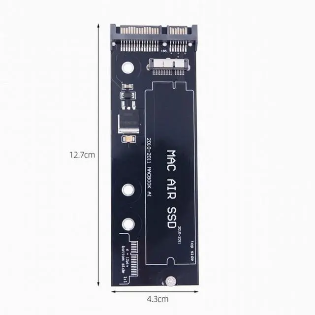 Alt view image 4 of 6 - CY PCBA 12+6pin SSD HDD to SATA 22Pin Hard Disk Cartridge Drive for Apple 2010 2011 Macbook Air A1369 A1370 SSD