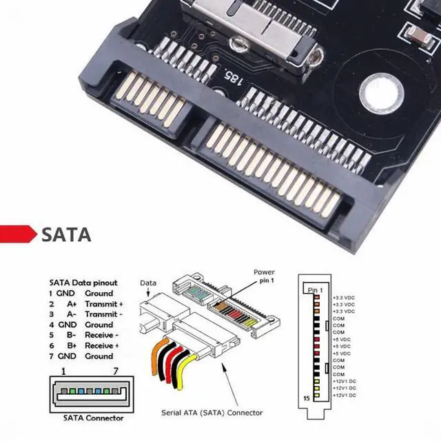 Alt view image 6 of 6 - CY PCBA 12+6pin SSD HDD to SATA 22Pin Hard Disk Cartridge Drive for Apple 2010 2011 Macbook Air A1369 A1370 SSD
