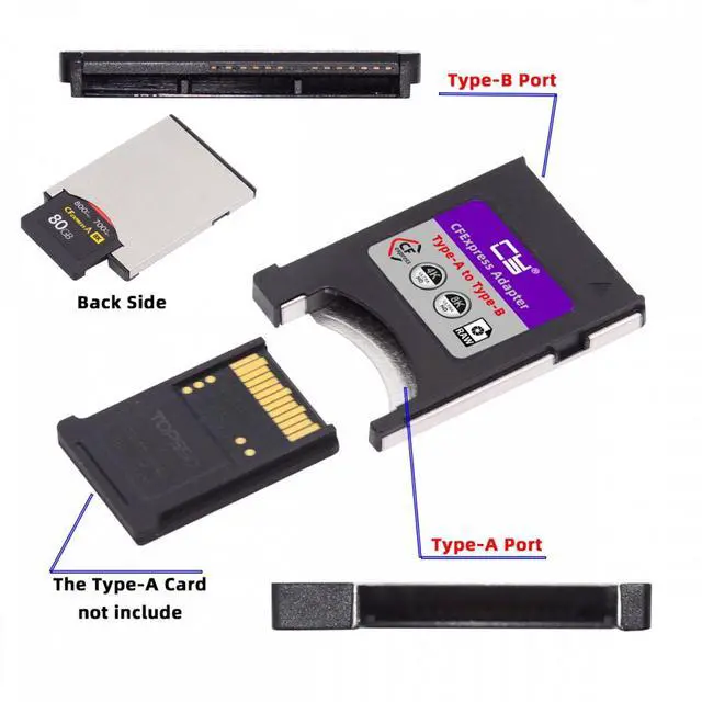 Alt view image 2 of 7 - CY CFexpress Type-A to Type-B Memory Card Kit Case CFE CFA to CFB Adapter Compatible with Camera 8K RAW PCIe Expansion