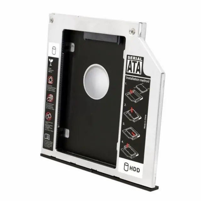 Alt view image 2 of 7 - CY SATA 22pin HDD HD Hard Disk Drive Caddy Case for 9.5mm Universal Laptop CD / DVD-ROM Optical Bay