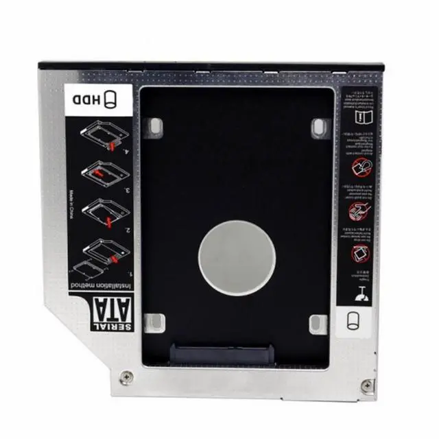 Alt view image 3 of 7 - CY SATA 22pin HDD HD Hard Disk Drive Caddy Case for 9.5mm Universal Laptop CD / DVD-ROM Optical Bay