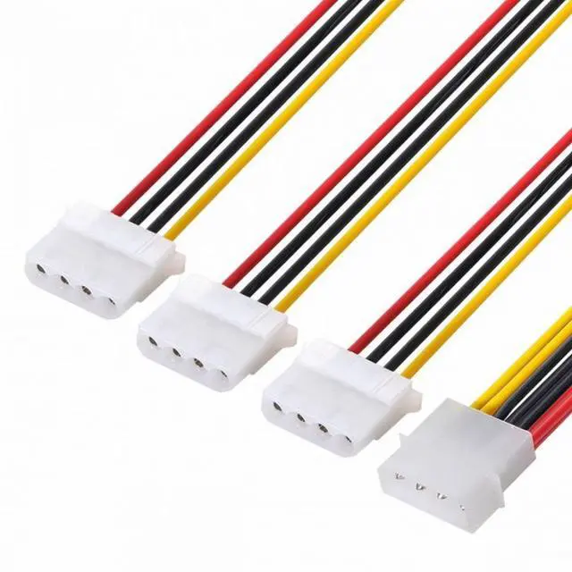Alt view image 4 of 7 - CY IDE 4 Pin Male to 3 IDE Female Y Type Splitter Power supply Extension Cable 10cm for Hard Disk
