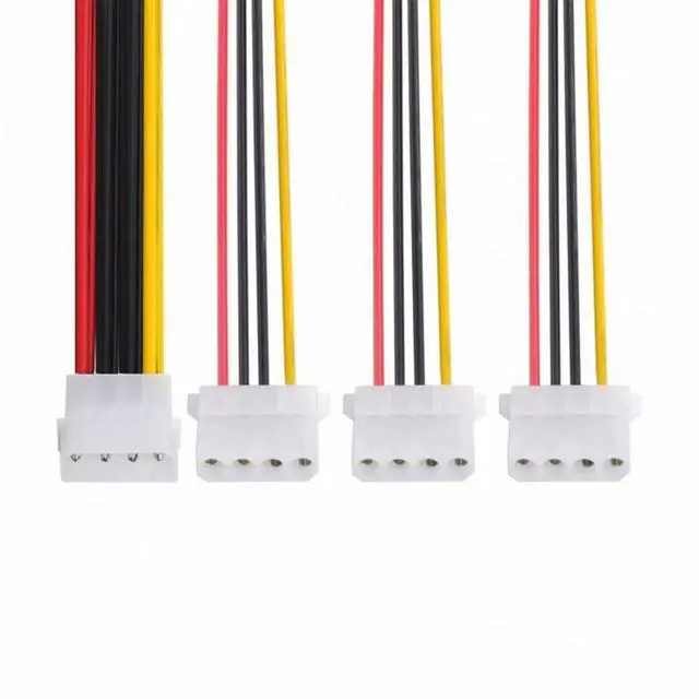Alt view image 6 of 7 - CY IDE 4 Pin Male to 3 IDE Female Y Type Splitter Power supply Extension Cable 10cm for Hard Disk