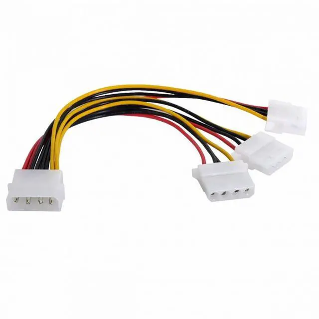 Alt view image 7 of 7 - CY IDE 4 Pin Male to 3 IDE Female Y Type Splitter Power supply Extension Cable 10cm for Hard Disk