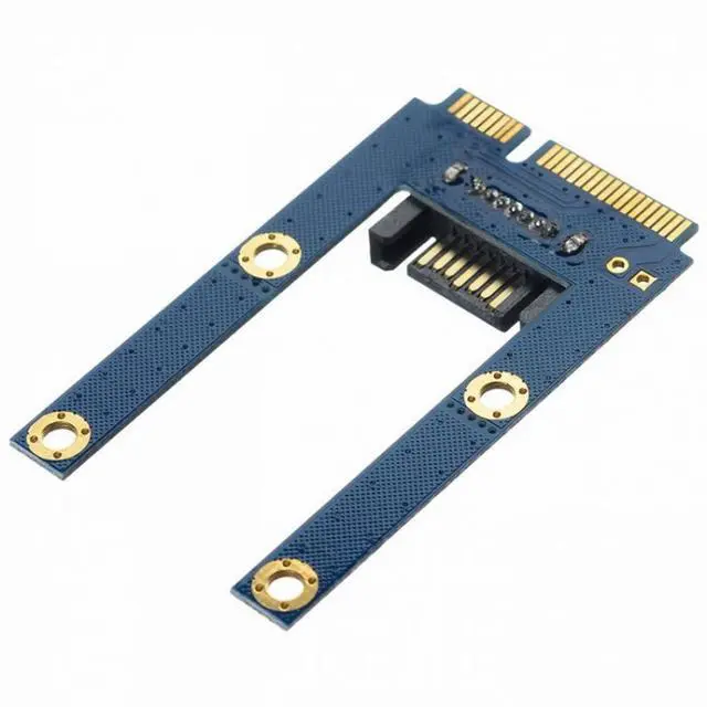 Alt view image 5 of 7 - CY 50mm Mini PCI-E mSATA SSD to Flat SATA 7pin Hard Disk Drive PCBA Extension Adapter