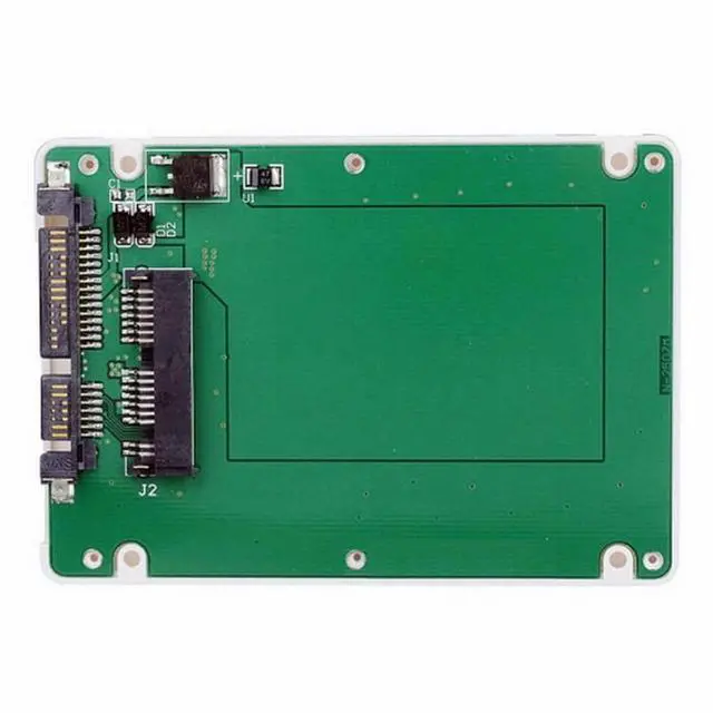 Alt view image 3 of 7 - CY 1.8" Micro SATA 16pin SSD to 2.5" SATA 22pin 7+15 hard disk case Enclosure White 7mm height