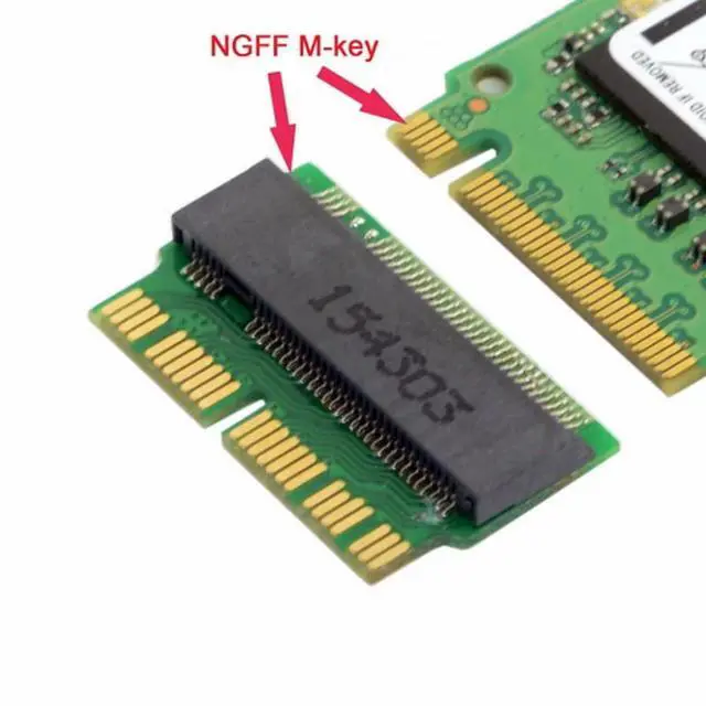 Alt view image 4 of 7 - CY 12+16pin 2014 2015 Macbook to M.2 NGFF M-Key AHCI SSD Convert Card for A1493 A1502 A1465 A1466