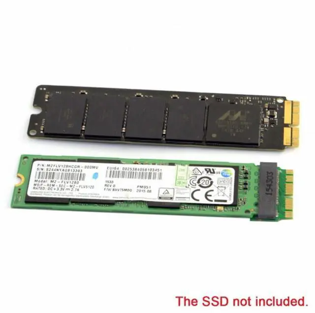 Alt view image 6 of 7 - CY 12+16pin 2014 2015 Macbook to M.2 NGFF M-Key AHCI SSD Convert Card for A1493 A1502 A1465 A1466