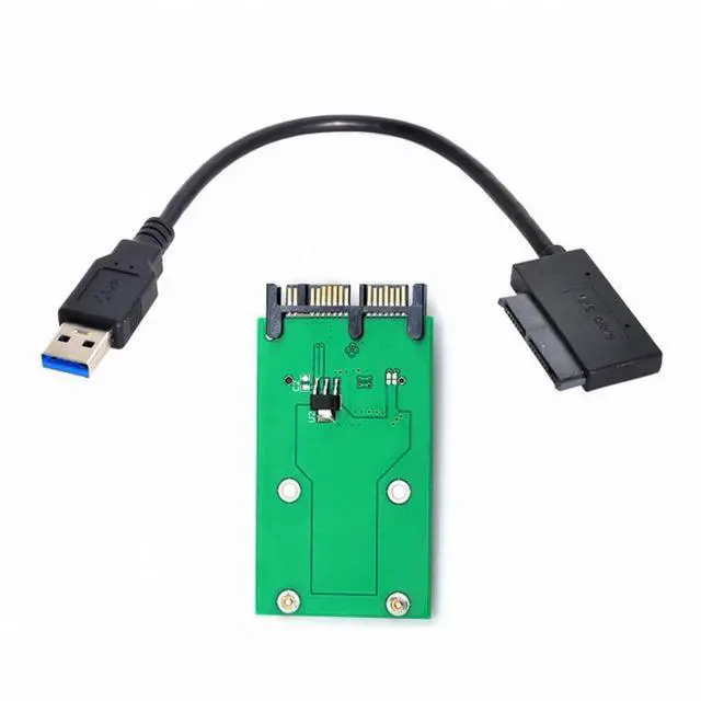 Alt view image 4 of 7 - CY USB 3.0 to mSATA 50Pin SSD 1.8" Micro SATA 7+9 16pin Adapter Add on Cards PCBA