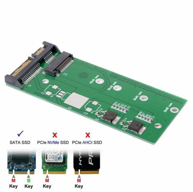 Alt view image 2 of 7 - CY M.2 NGFF B/M-key 2 Lane SSD to 7mm 2.5" SATA 22pin hard disk case PCBA for E431 E531 X240S Y410P Y510P