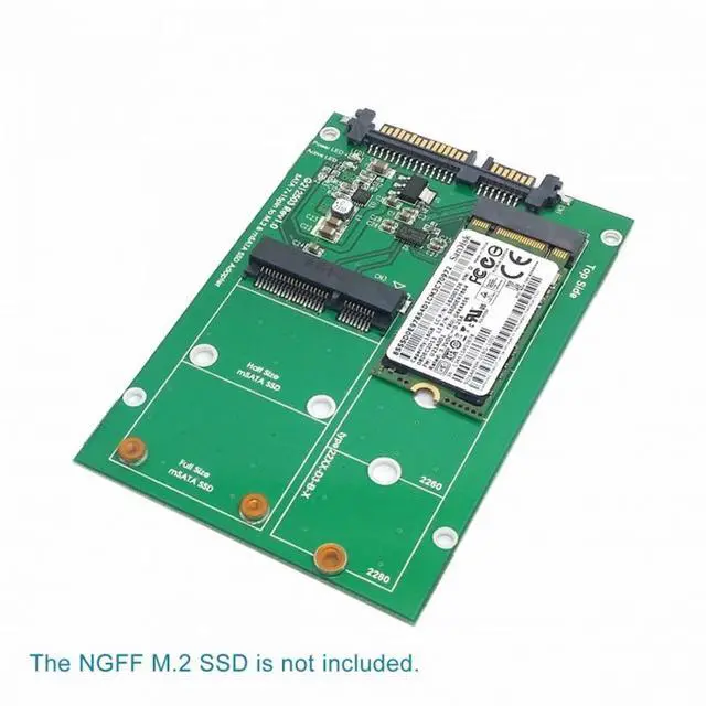 Alt view image 5 of 7 - CY 2 in 1 Combo Mini PCI- E 2 Lane M.2 NGFF mSATA SSD to SATA 3.0 III Adapter Converter PCBA