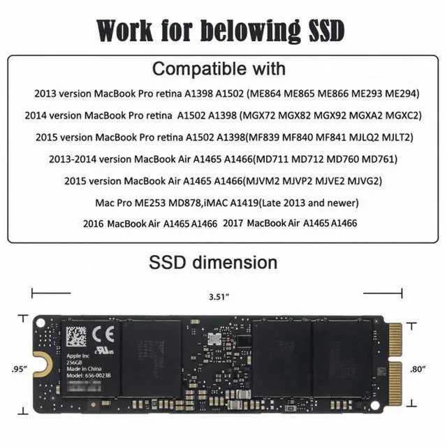 Alt view image 7 of 7 - CY PCI Express PCI-E 1X to 12+16Pin 2013-2017 Mac Pro Air SSD Convert Card for A1493 A1502 A1465 A1466