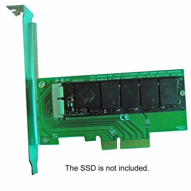 Alt view image 2 of 7 - CY PCI Express PCI-E to 2013 2014 2015 Apple Macbook Pro Air SSD Convert Card for A1493 A1502 A1465 A1466