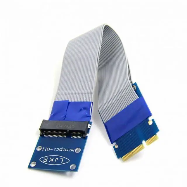 Alt view image 4 of 7 - CY Flexible Mini PCI Express PCI-e Mini Card Extender 52pin Male to Female Extension FFC Cable