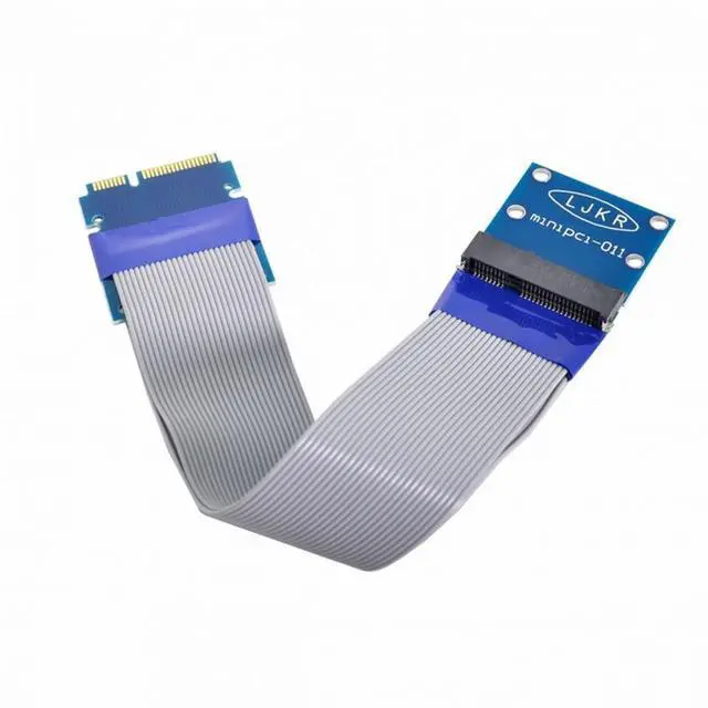 Alt view image 7 of 7 - CY Flexible Mini PCI Express PCI-e Mini Card Extender 52pin Male to Female Extension FFC Cable