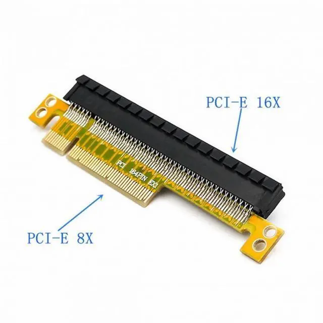 Alt view image 2 of 7 - CY PCI-E Express 8x to 16x Extender Converter Riser Card Adapter Male to Female Extension