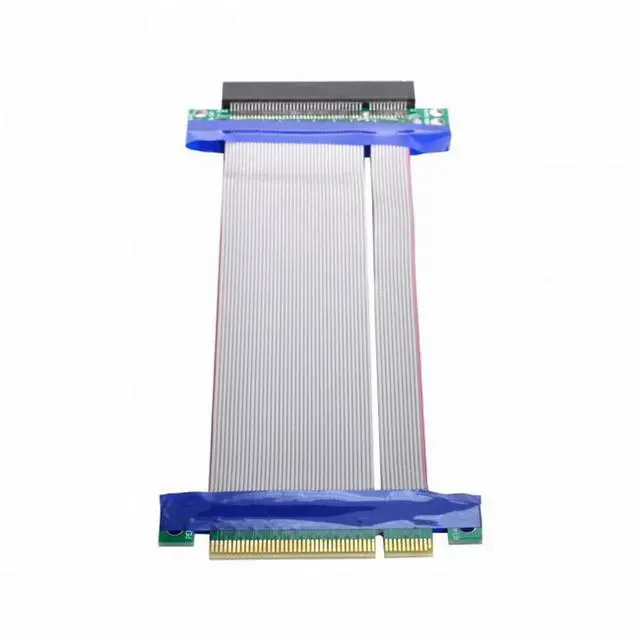 Alt view image 7 of 7 - CY PCI-E Express 8X to 8x Male to Female Slot Riser Extender Card Ribbon Flexible Cable 20cm