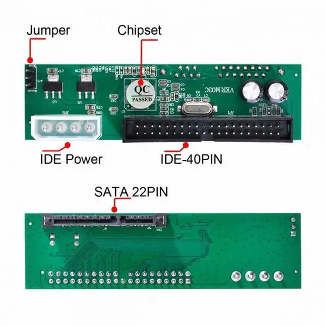 Alt view image 5 of 7 - CY SATA Disk to IDE/PATA 40Pin Motherboard Converter Adapter PCBA for Desktop 2.5 3.5" Hard Disk Drive