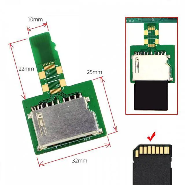 Alt view image 6 of 6 - CY 5pcs/lot Micro SD TF Memory Card Kit Male to Standard SD Female Extension Adapter Extender PCBA Reader for Car GPS Phone
