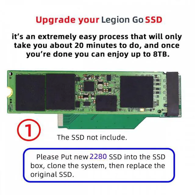 Alt view image 5 of 7 - CY NGFF NVME M-Key 22x42mm to 22x80mm Male to Female Extension SSD Adapter Compatible with Legion Go Game Boy
