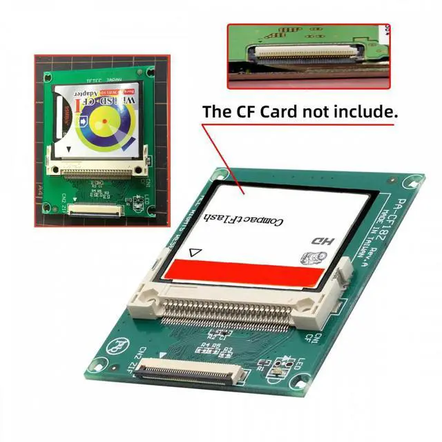 Alt view image 5 of 7 - CY 1.8" Compact Flash CF Memory Card to CE Ipod ZIF SSD HDD Adapter with 2 Cables