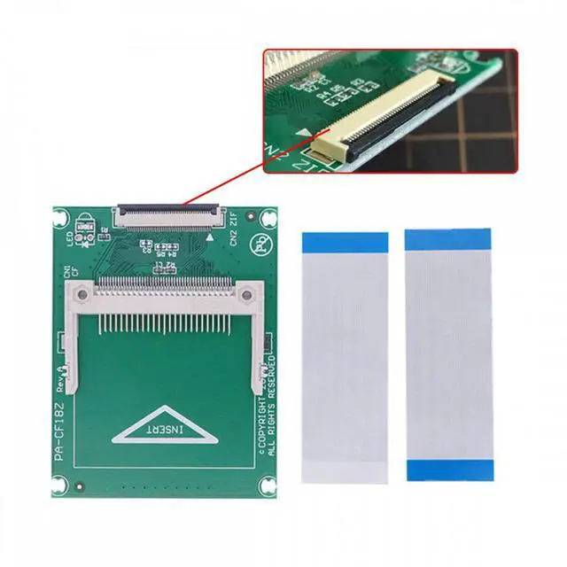 Alt view image 6 of 7 - CY 1.8" Compact Flash CF Memory Card to CE Ipod ZIF SSD HDD Adapter with 2 Cables